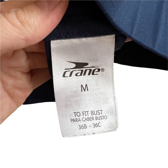 Crane Sports Bra Women Medium 36B - 36C Blue Mesh Ventilated Adjustable Back - Picture 3 of 7